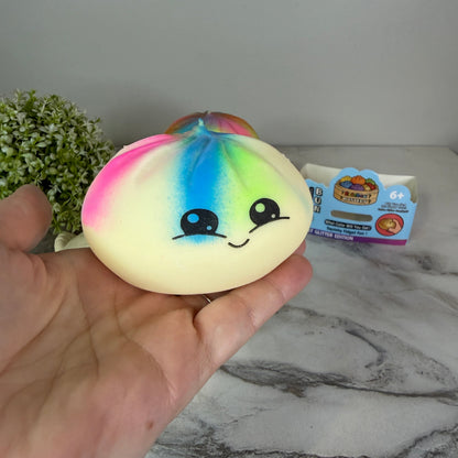 Squishy Toy - Viral Dumpling, Multi Color Spray Paint  + New Face