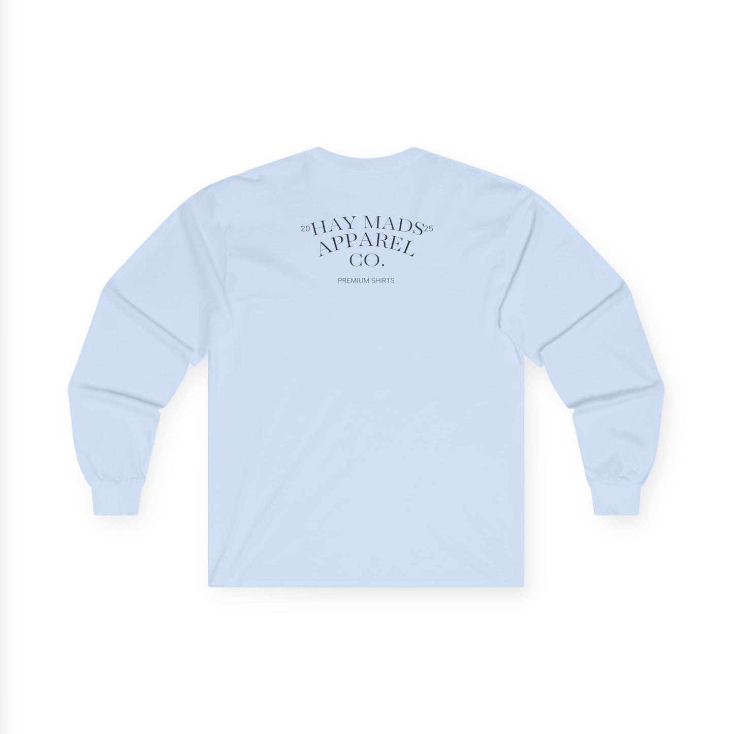 Running Club Crest Long Sleeve Tee — "Mother's Running Team" Graphic