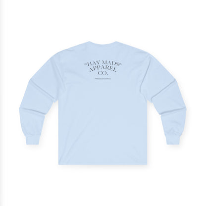 Running Club Crest Long Sleeve Tee — "Mother's Running Team" Graphic