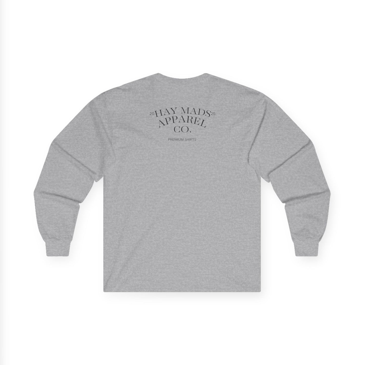 Running Club Crest Long Sleeve Tee — "Mother's Running Team" Graphic