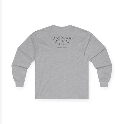 Running Club Crest Long Sleeve Tee — "Mother's Running Team" Graphic