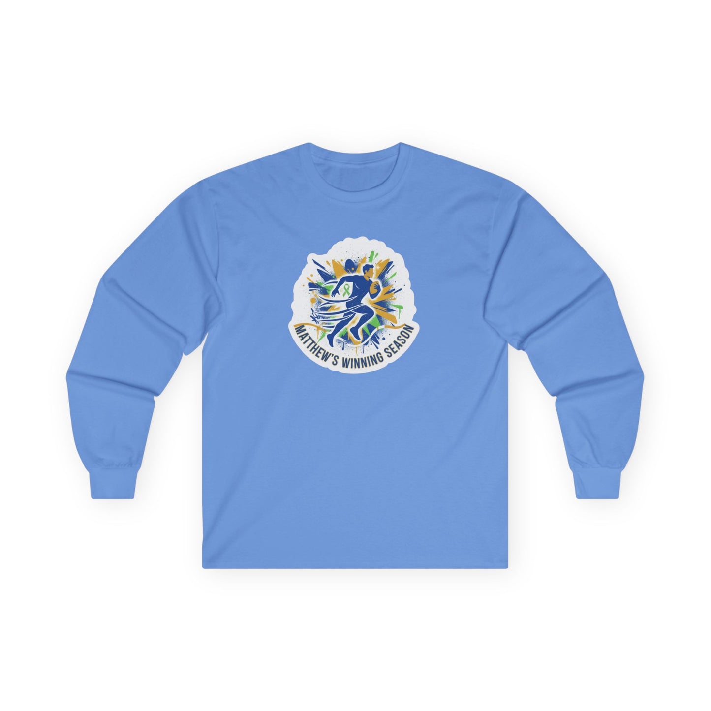 Running Club Crest Long Sleeve Tee — "Mother's Running Team" Graphic