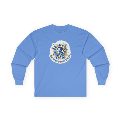 Running Club Crest Long Sleeve Tee — "Mother's Running Team" Graphic