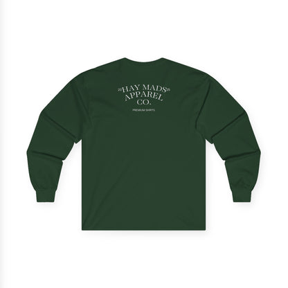 Running Club Crest Long Sleeve Tee — "Mother's Running Team" Graphic