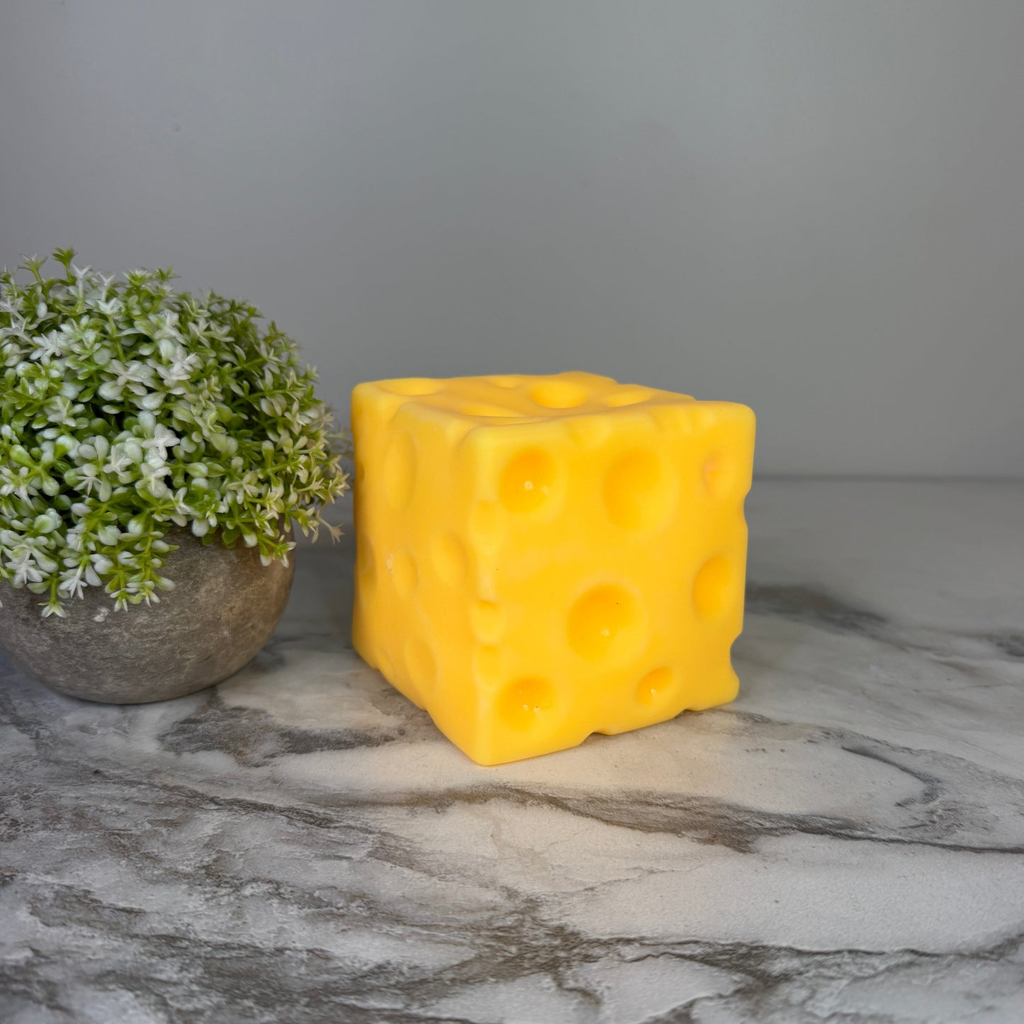 Stress Squishy Toy - Cheese Cube, Jumbo