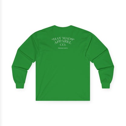Running Club Crest Long Sleeve Tee — "Mother's Running Team" Graphic