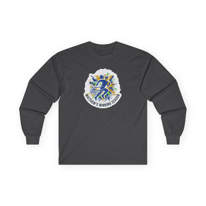 Running Club Crest Long Sleeve Tee — "Mother's Running Team" Graphic