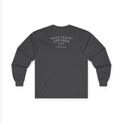 Running Club Crest Long Sleeve Tee — "Mother's Running Team" Graphic