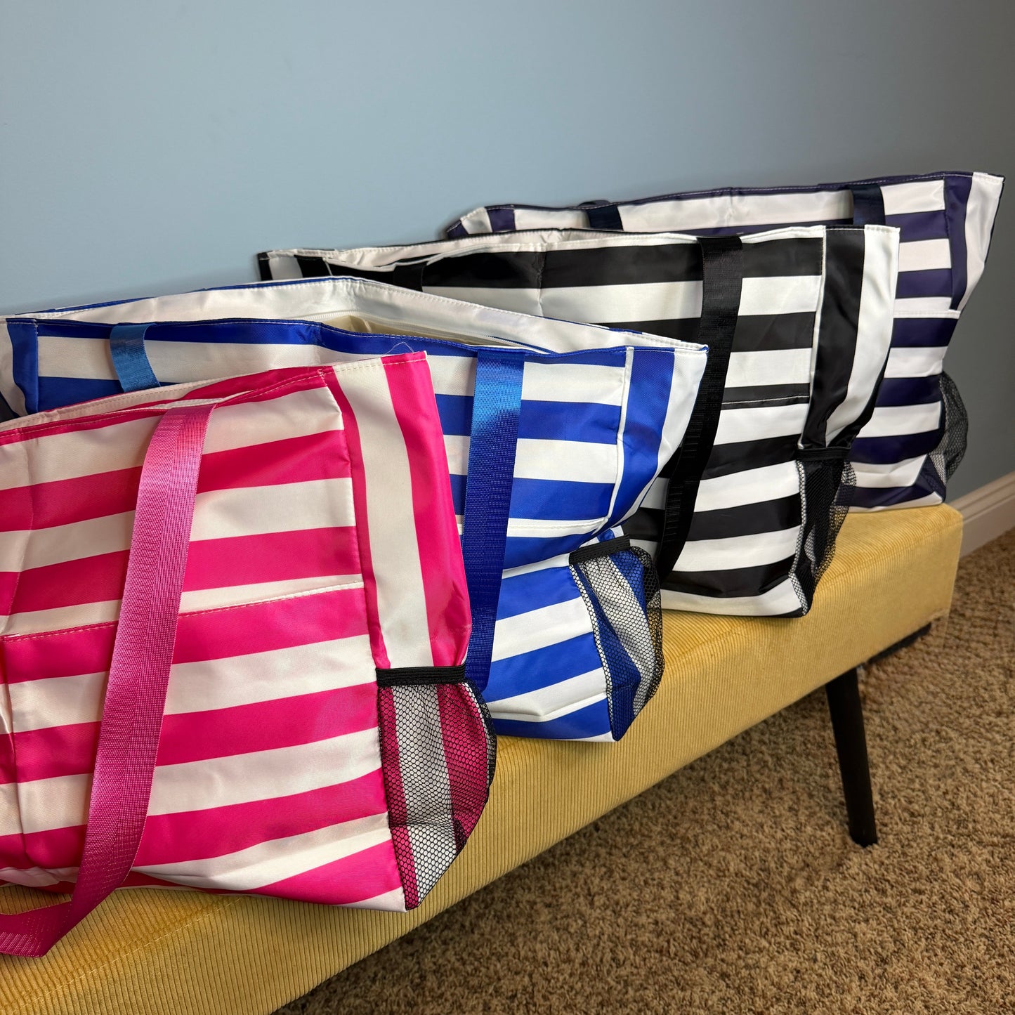 Tote Bag - Summer Stripes - Black