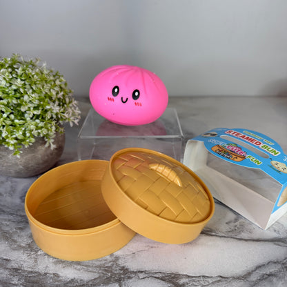 Squishy Toy - Viral Dumpling, Solid Pink