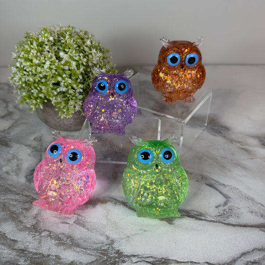 Squishy Toy - Owl, Glitter - PREORDER