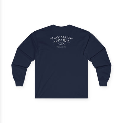 Running Club Crest Long Sleeve Tee — "Mother's Running Team" Graphic