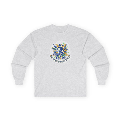 Running Club Crest Long Sleeve Tee — "Mother's Running Team" Graphic