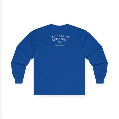 Running Club Crest Long Sleeve Tee — "Mother's Running Team" Graphic