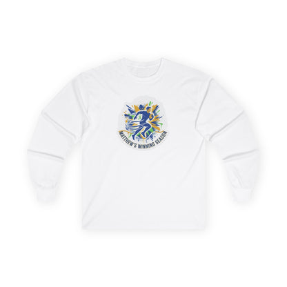 Running Club Crest Long Sleeve Tee — "Mother's Running Team" Graphic