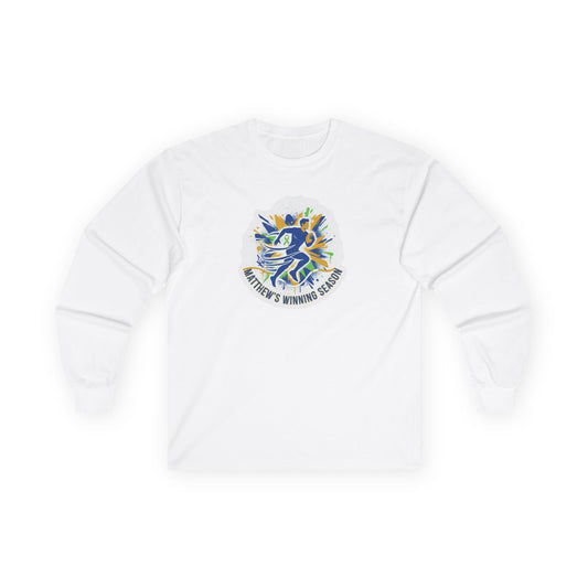 Running Club Crest Long Sleeve Tee — "Mother's Running Team" Graphic