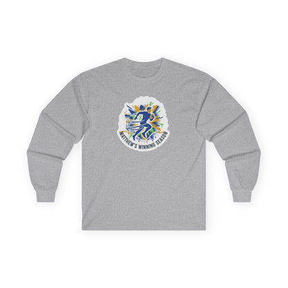 Running Club Crest Long Sleeve Tee — "Mother's Running Team" Graphic