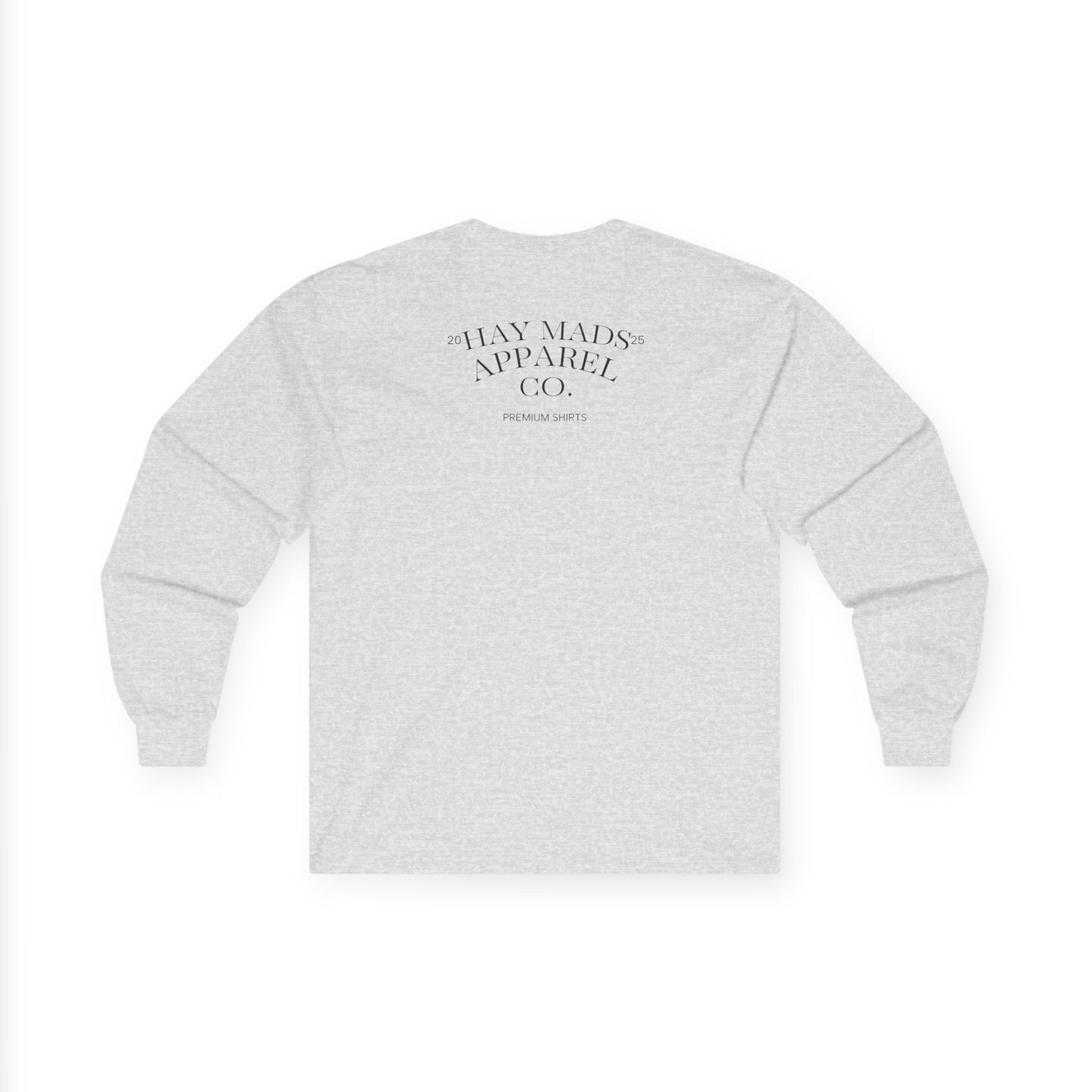 Running Club Crest Long Sleeve Tee — "Mother's Running Team" Graphic