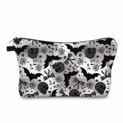 Pouch - Halloween Fall - Skull Bow Bat Spiderweb