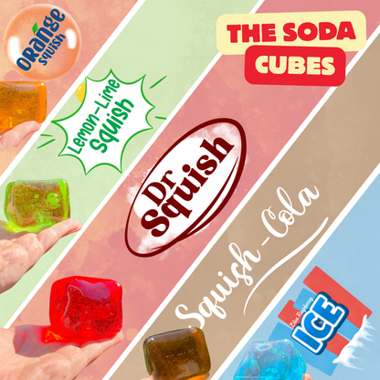 Squishy Toy - Soda Cube - Blue Raspberry Ice