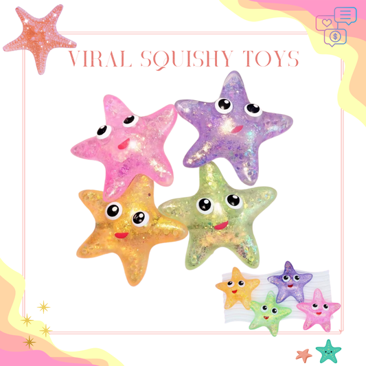 Squishy Toy - Glitter Starfish - PREORDER